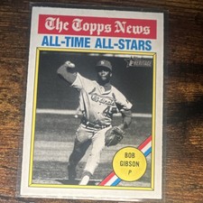 Topps Heritage 2025 Bob Gibson #342 Cardinals All-Time All-Stars Baseball Card