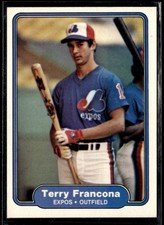 1982 Fleer #188 - Terry Francona - RC Expos Rookie Card. rookie card picture