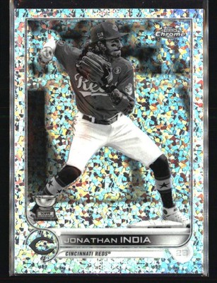 2022 Topps Chrome #182 Jonathan India Black & White Mini Diamond Refractor