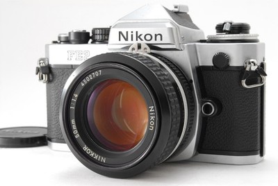 Tested [ Near MINT+ ] Nikon FE2 Silver Ai Nikkor 50mm f/1.8 Lens From JAPAN #157