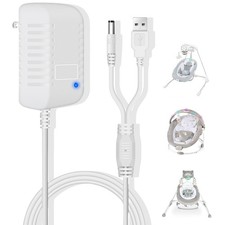 Charger for Ingenuity Baby Swing,Replacement Power Cord White