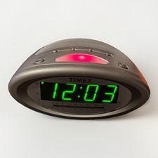 Timex Dual Alarm Clock Nature Sounds Clock Radio Digital T232S Silver