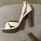 Top Moda Women’s heels/sandals Sz 7.5 White classy ret $149 stunning  — photo 5