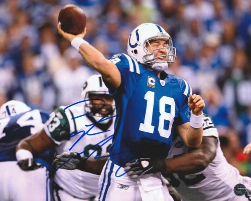 Peyton Manning Autographed Indianapolis Colts 8x10 Photo/COA/Matching Hologram