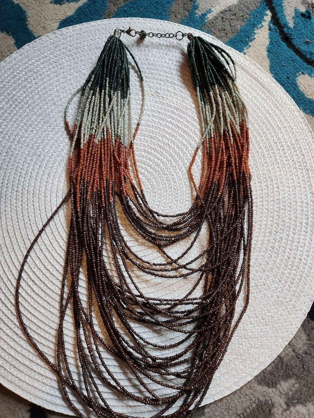 Multiple Level Multicolor Necklace Aged From The … - image 1