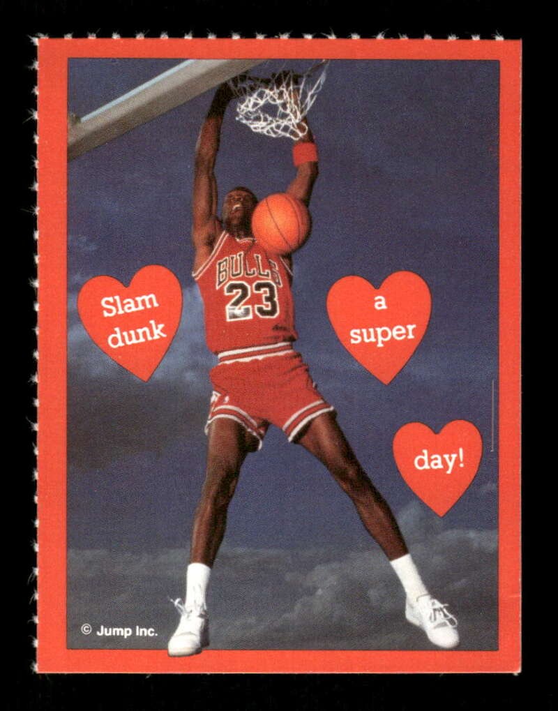 1991 Cleo Valentines Slam Dunk Michael Jordan  Perf on left VGEX-EX (impression 