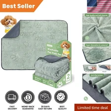 Washable Pee Pads for Dogs: 2 Pack Super Absorbent Reusable Puppy Pads, Leakp...