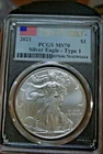 2021 American Silver Eagle NGC MS-70 Heraldic Eagle T-1 First STRIKE NGC