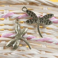 12pcs Antiqued Bronze Dragonfly Pendant Charm G0671