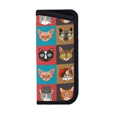 Giinly Glasses Case Eyeglass Sunglass Case Soft Pouch Slim Cute Cats Glasses