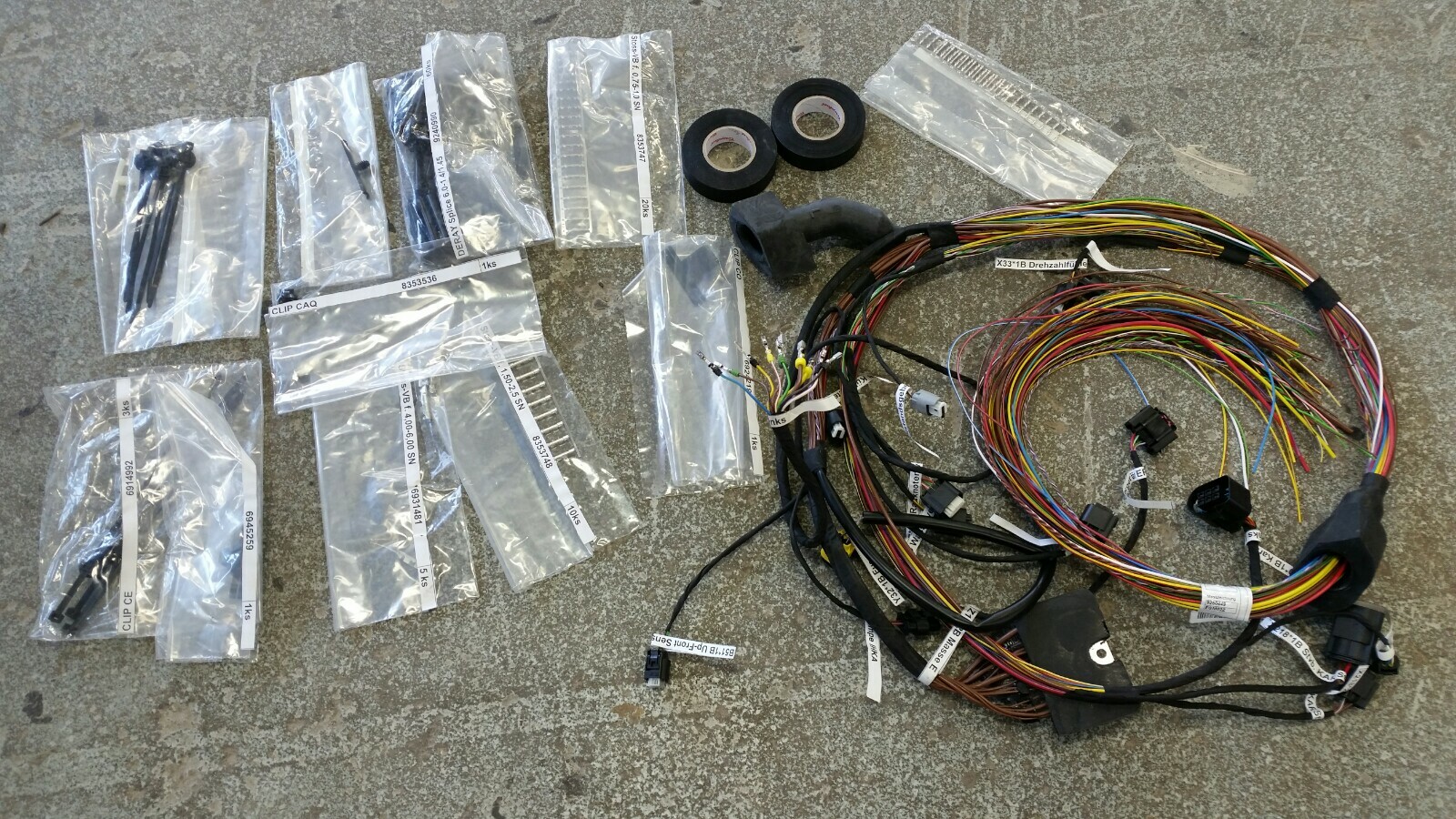 Bmw 550i 61119250776 Left Front Body Wire Harness repair ground 