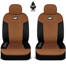 New Caterpillar Car Truck Front Seat Covers Set Black Tan For Chevrolet