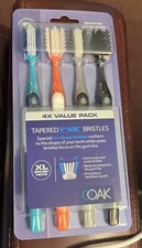 Ooak Toothbrush, Tapered V++Arc Soft Bristles, Standard Brush Head 2 Packs Of 4