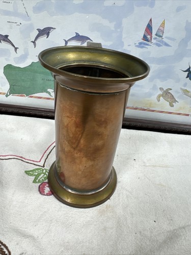 Vintage französischer traditioneller 6" großer Kupferkrug Krug mit Griff, Steinbecher - Bild 2 von 8