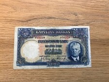 LATVIA  50 Latu  Banknote 1934