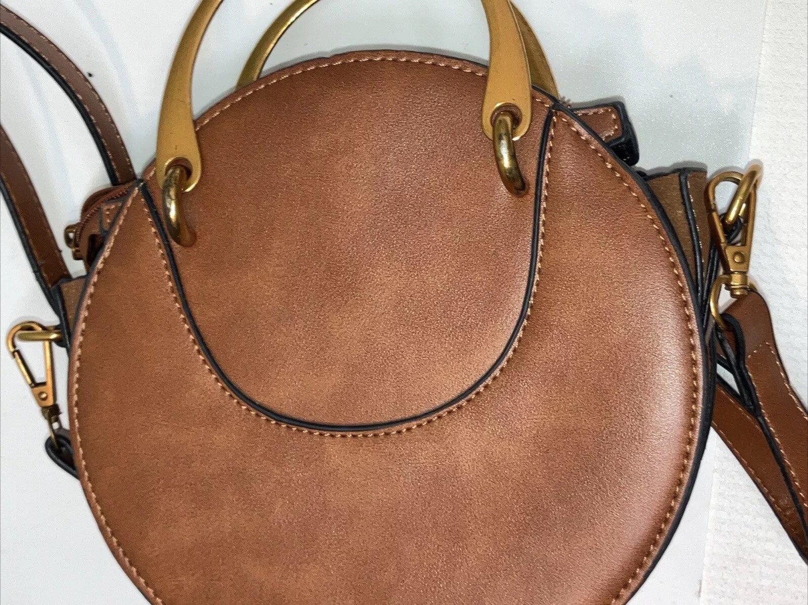 Small Cross Body Brown Round Pixie Bag Chloe Styl… - image 10