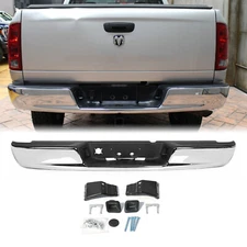 Chrome Rear Step Bumper Assembly For 2002-2008 Dodge Ram 1500 03-09 2500 3500