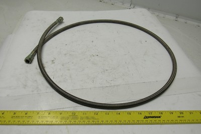 60'' OAL 1/4'' ID Stainless Steel Braided Hydraulic Line -6 9/16'' Flare JIC Female