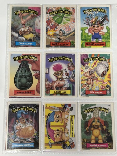 1992 Topps TRASH CAN TROLLS Series 1 Complete 44 Card Set Plus 32 Cards B Set - Picture 2 of 10