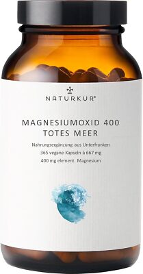 Naturkur  Magnesium - 365 Kapseln - 667mg davon 400mg elementares Magnesiumoxid