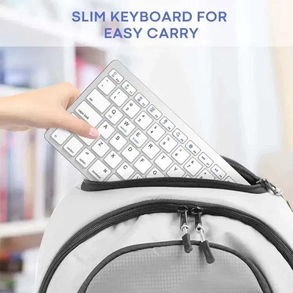 Wireless Bluetooth Keyboard 78 Key for Mac PC iPhone IOS Android Phone Tablet - Image 4 of 4