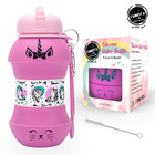 FunKitZ Unicorn Water Bottle for Kids – 550ml Leakproof, BPA-Free, Kid-Friendly