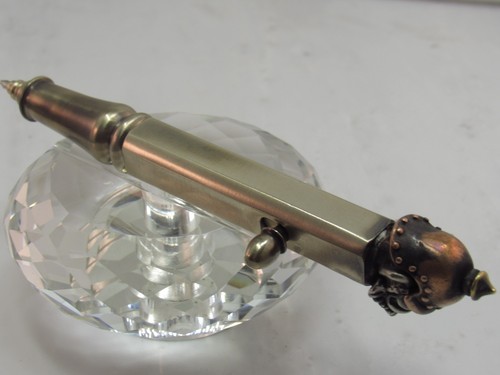 HEAVY 112G SELF DEFENSE BOLT ACTION SOLID BRASS COPPER HELMET TACTICAL PEN - Foto 7 di 10