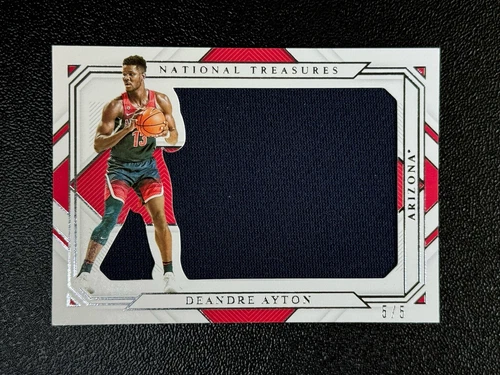 🔥 DEANDRE AYTON GU PATCH 5/5!! 2021 National Treasures - Arizona - #LS-DA