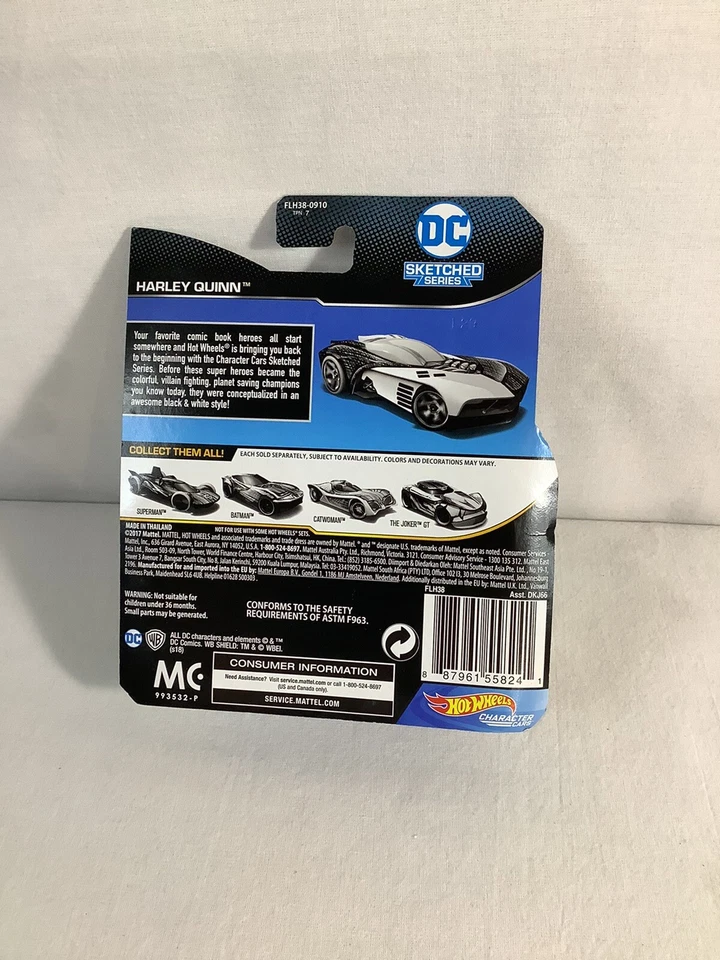 Hot Wheels Harley Quinn DC Sketched Series 5/5 2017 1:64 Brand New  - Image 2 of 4