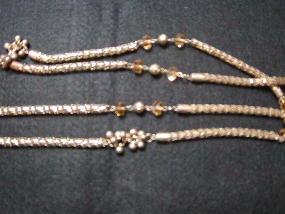 Lot of 2 vintage necklaces, chain and beaded eBay