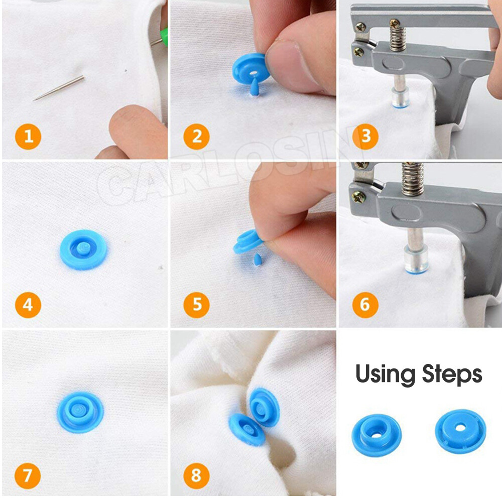 KAM Snap Kit T5 Plastic Snaps Poppers Fastener Button Press Stud Plier
