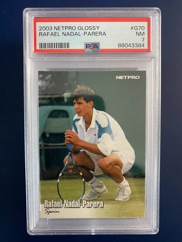 2003 NETPRO GLOSSY Rafael Nadal #G70 Spain PSA 7
