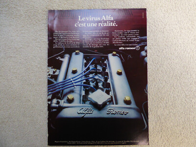ALFA Romeo Le virus Alfa c'est une réalité. Doppelnockenwellenmotor frz. Werbung