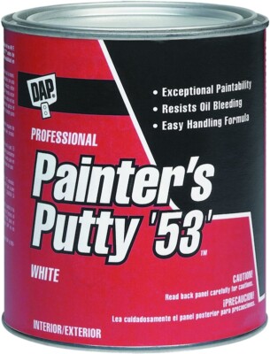 NEW Dap 12240 Painters Putty '53' White, 1/2 Pint ALL PURPOSE 7369788