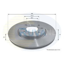 Adatto a Hyundai Elantra 2000-2006 Kia Magentis 2001-2005 Ruva Disco Freno Anteriore #1