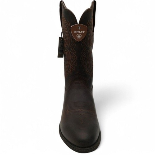 Bota occidental Ariat para mujer talla 12 marrón envejecido Heritage punta R ajuste elástico - Imagen 10 de 16