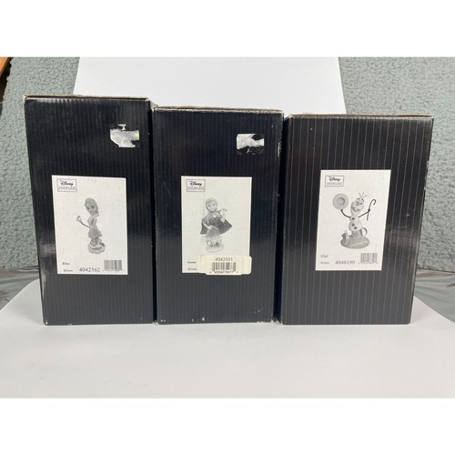 Christmas Disney Grand Jester Studios Anna Elsa Frozen Olaf Bust Figurine Set 3 - Picture 14 of 14