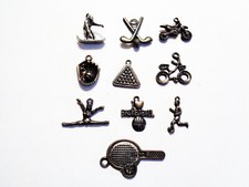 Bracelet Charms (10), Small Sports Charms, Pre-Owned, Special New Pricing