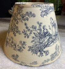 Antique Vintage Clip on Bulb Clamp Over Bulb Wire Lamp Shade Small Fabric Cloth