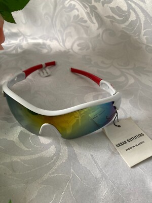 Urban Outfitters modische Sonnenbrille iets frans... weiß/rot Einheitsgröße neu kostenloser Versand