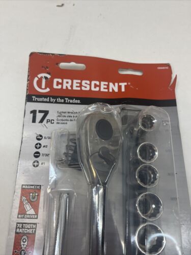 Crescent CSWS11C 17 Pc. SAE Socket Wrench Set Missing Extension - Picture 2 of 3