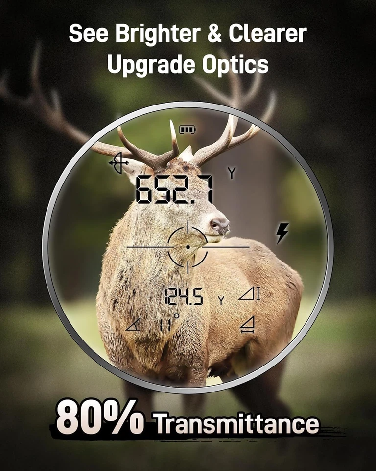 REDTIGER Range Finder for Hunting,1600 Yards Laser rangefinder,7X Magnification - Image 4 of 4