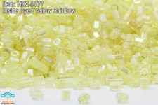 Miyuki Hexagon 2 Cut 11/0 Inside Dyed Yellow Rainbow Hex-2777