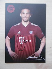 Leroy Sane "Bavaria Munich" autograph signed 10x15 cm postcard