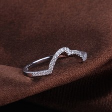 Solid 10k White Gold Natural Diamonds Engagement Wedding Anniversary Party Band