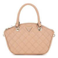 Guess Giully Mini Satchel UmhäNgetasche Handtasche Tasche Beige Hellbraun Neu