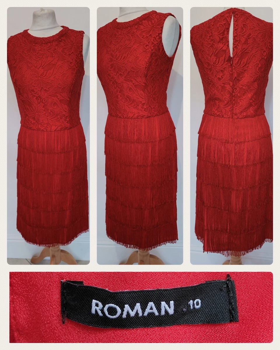 roman originals red flapper dress