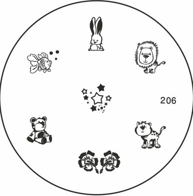Moyou Stamping Schablone Stempel  Nails Stamp #206