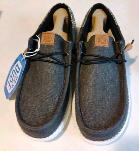 NUEVO Zapatos sin cordones cómodos para hombre talla 8 Hey Dude Wally Funk Batik - Imagen 5 de 9