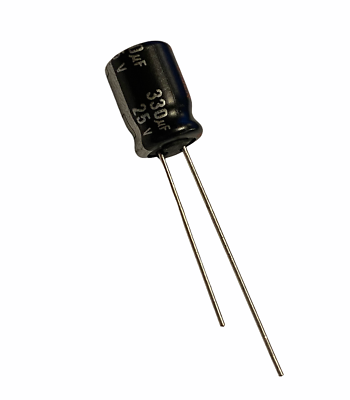 10 Condensatori Elettrolitici Rubycon 330uF 16V 105°C – Radiale 6,3x11 Mm